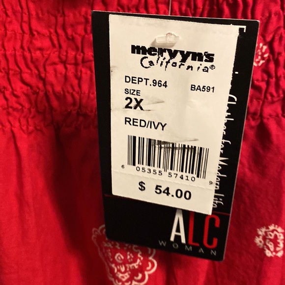 Red ivory paisley print midi dress - Picture 7 of 8